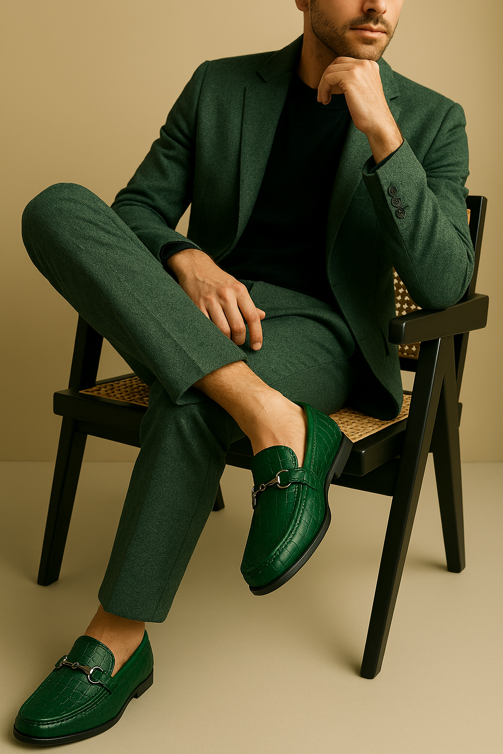 ZAFINO™ - MEN'S CROCODILE TEXTURED LEATHER LOAFERS
