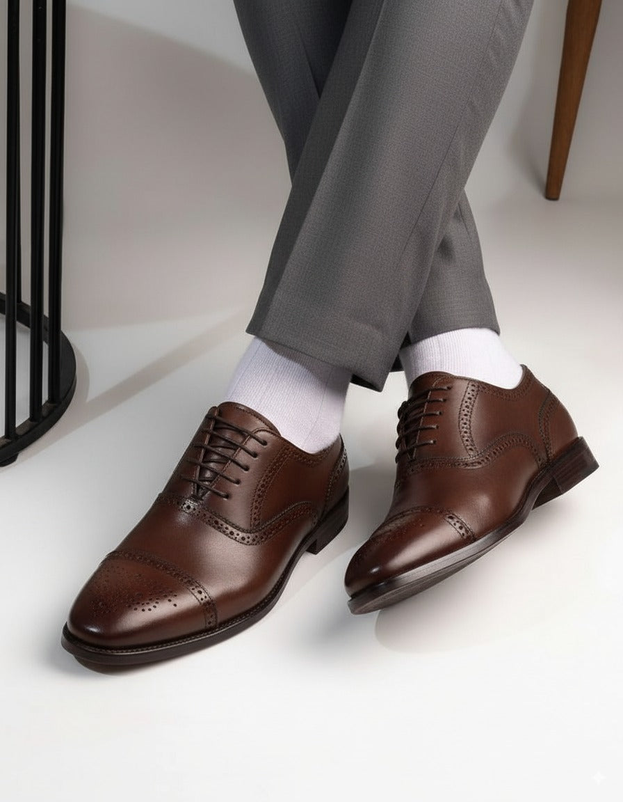ZAFINO™ BROWN OXFORD BROGUE
