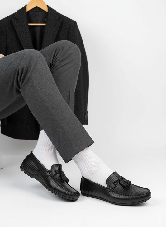 ZAFINO™ - CLASSIC BLACK TASSEL LOAFERS