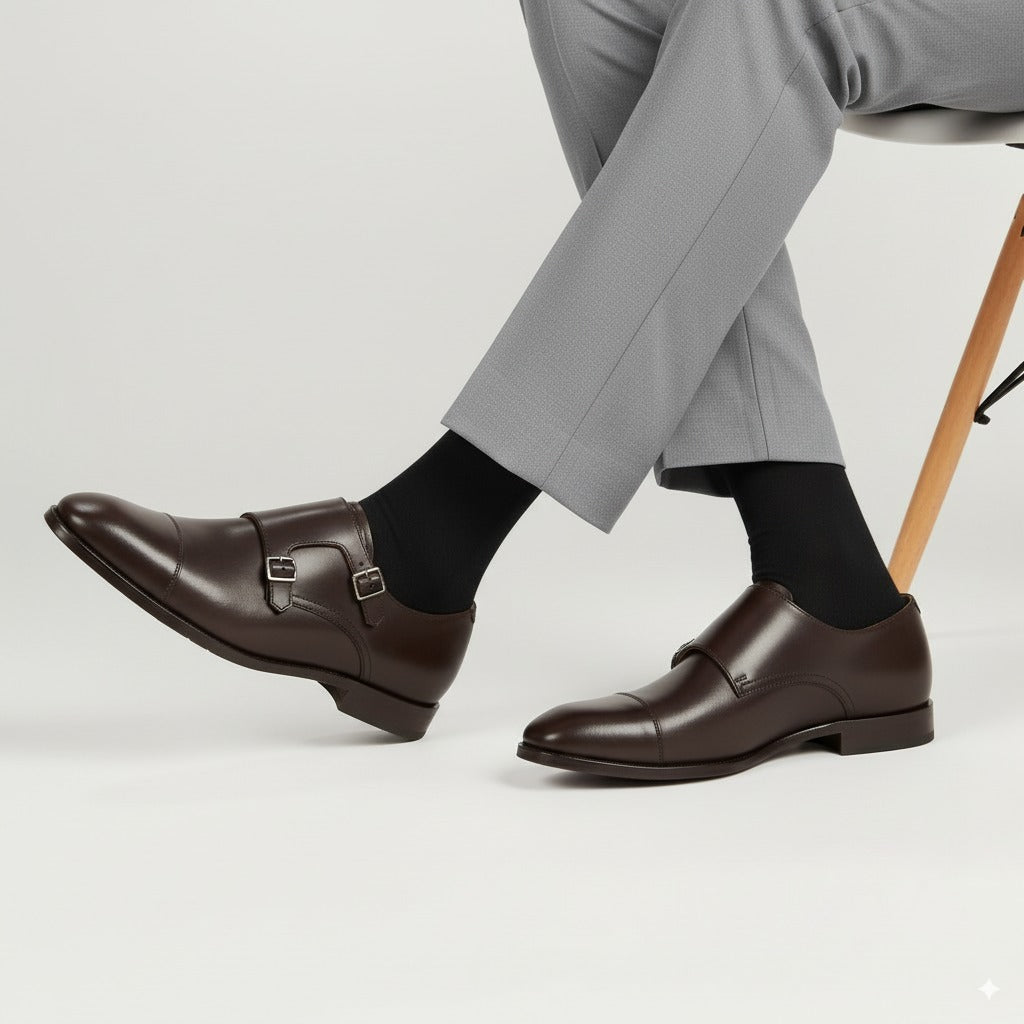 ZAFINO™ DOUBLE MONK STRAP LEATHER SHOES