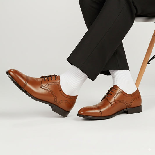 ZAFINO™ - MEN'S CLASSIC TAN OXFORD BROGUE