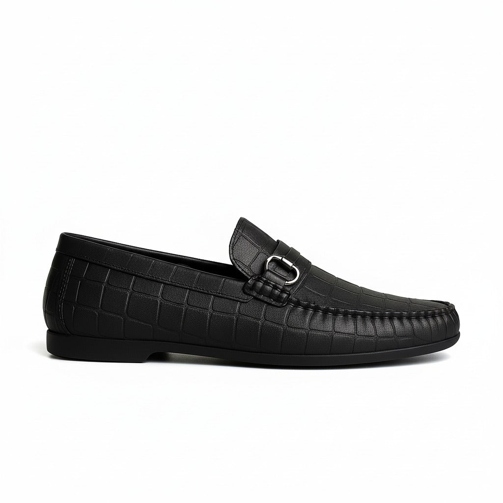 ZAFINO™ LUXE CROC EMBOSSED LEATHER LOAFERS