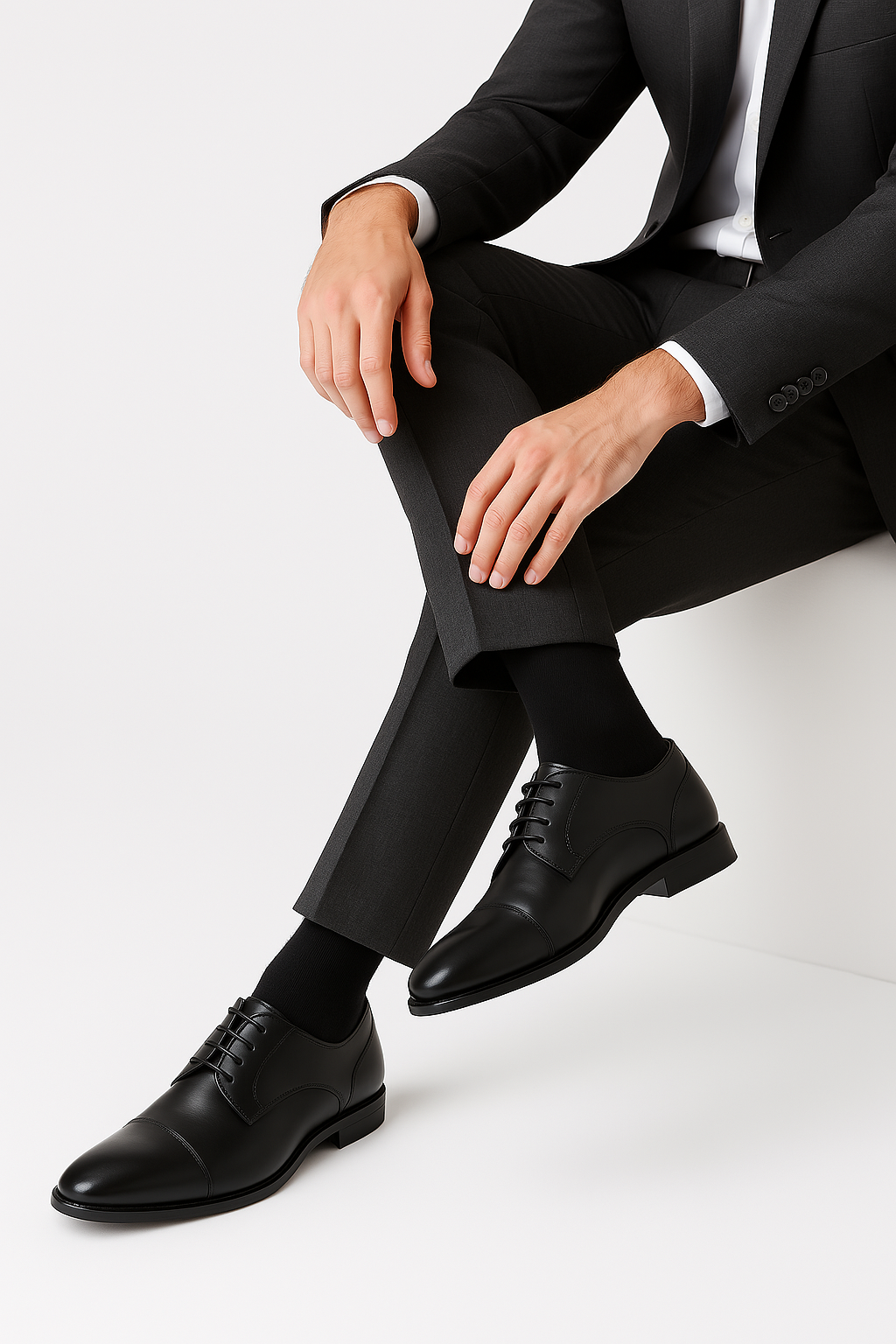 ZAFINO™ - CLASSIC BLACK DERBY SHOES
