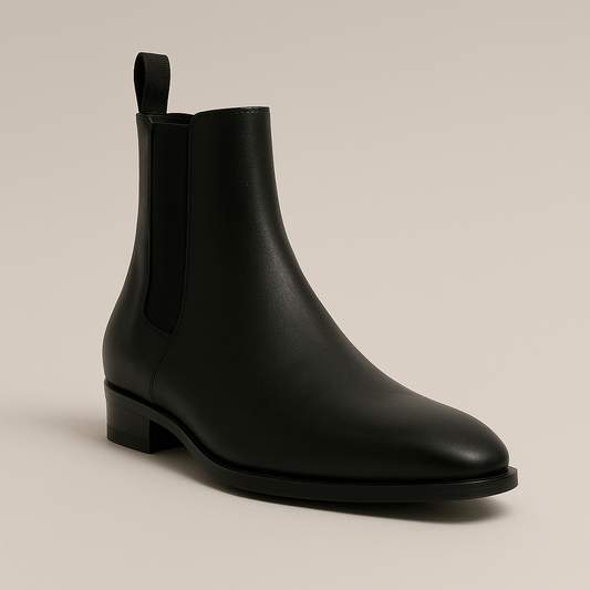 ZAFINO™ - SIGNATURE BLACK CHELSEA BOOTS