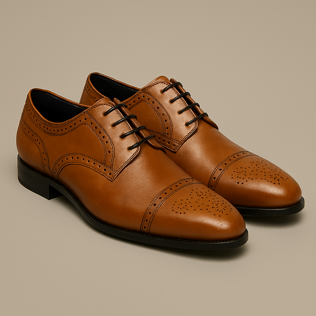 ZAFINO™ - MEN'S CLASSIC TAN OXFORD BROGUE