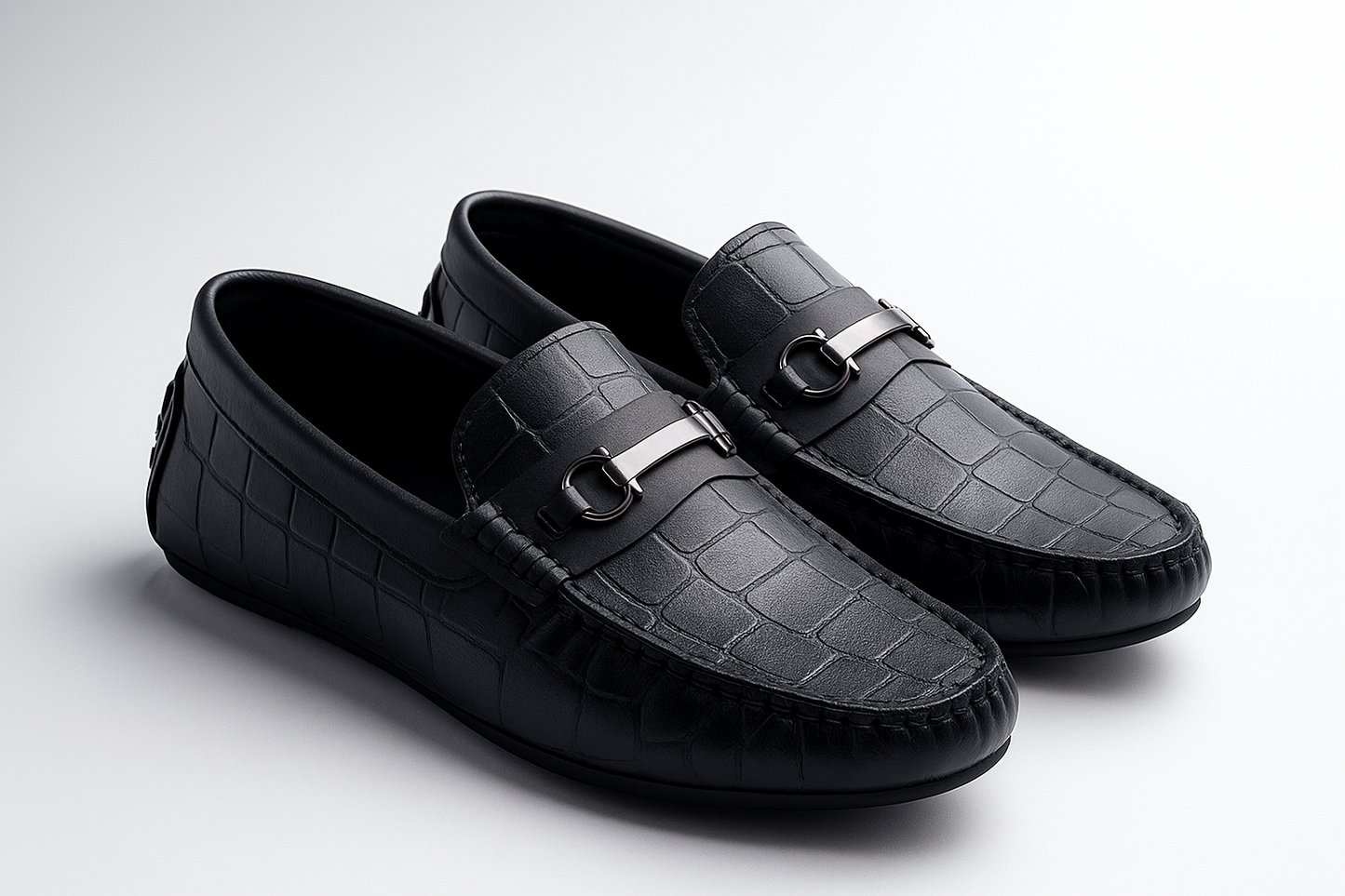 ZAFINO™ LUXE CROC EMBOSSED LEATHER LOAFERS