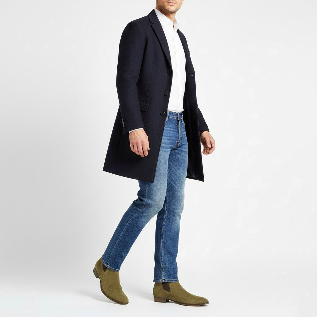 ZAFINO™ OLIVE SUEDE CHELSEA BOOTS