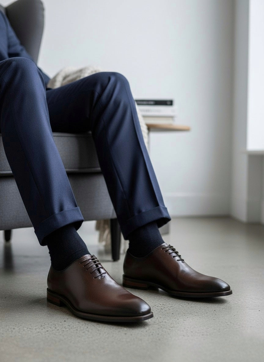 ZAFINO™ CLASSIC WHOLECUT OXFORD CHESTNUT CUT