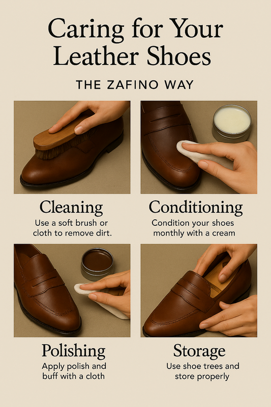 "Caring for Your Shoes THE ZAFINO WAY"