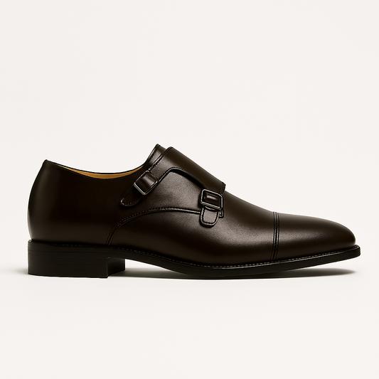 ZAFINO™  DOUBLE MONK STRAP LEATHER SHOES