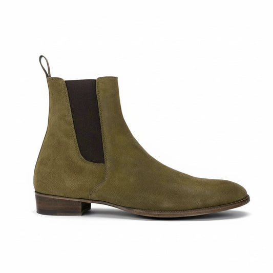 ZAFINO™ OLIVE SUEDE CHELSEA BOOTS
